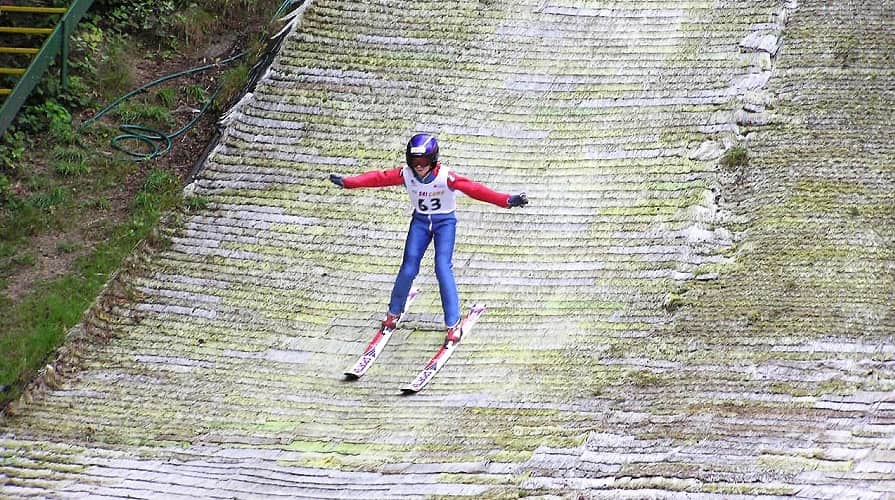 Geogitter auf Skisprungschanzen